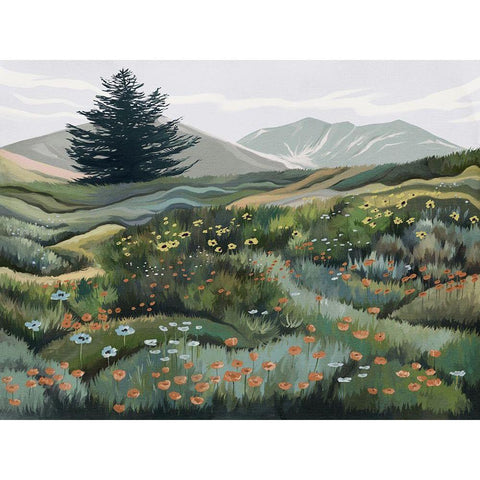 Mountain of Hope Gold Ornate Wood Framed Art Print with Double Matting by Urban Road