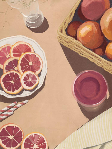 Sweet Nectar White Modern Wood Framed Art Print with Double Matting by Urban Road