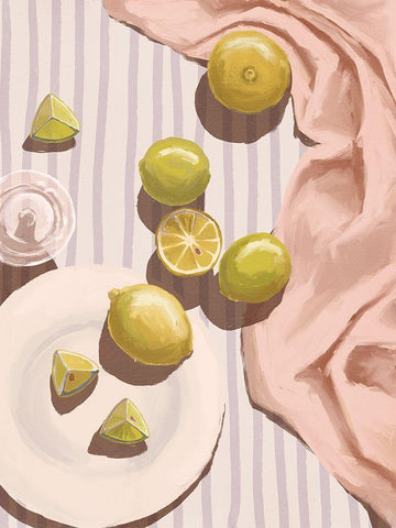 Sour Pink White Modern Wood Framed Art Print with Double Matting by Urban Road