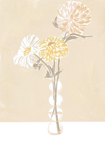 Bliss I White Modern Wood Framed Art Print with Double Matting by Urban Road