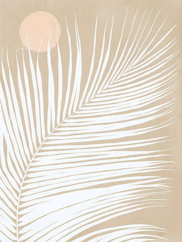 Under the Moonlight I Sand White Modern Wood Framed Art Print with Double Matting by Urban Road