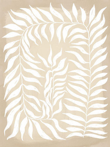 Travels Sand White Modern Wood Framed Art Print with Double Matting by Urban Road