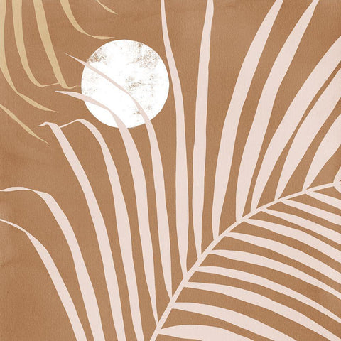 Sunset Palm Bronze Black Modern Wood Framed Art Print by Urban Road