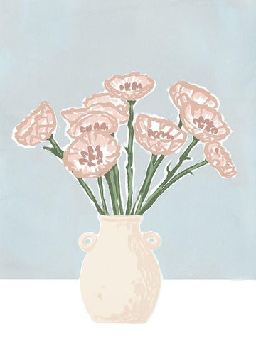 Renewed II White Modern Wood Framed Art Print with Double Matting by Urban Road