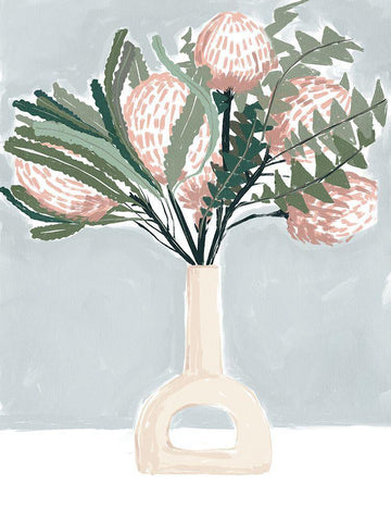 Renewed I White Modern Wood Framed Art Print with Double Matting by Urban Road