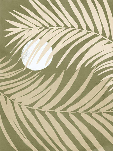 Under the Moonlight II Green White Modern Wood Framed Art Print with Double Matting by Urban Road