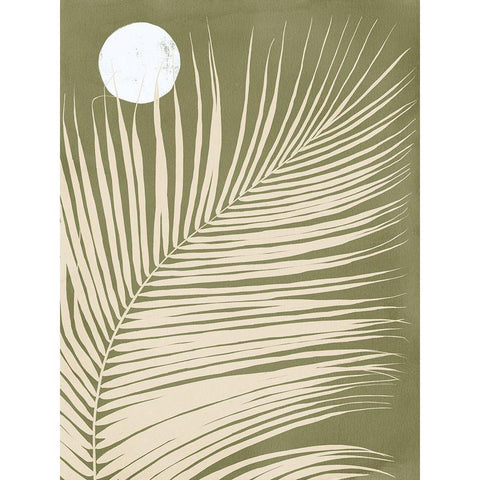 Under the Moonlight I Green Black Modern Wood Framed Art Print by Urban Road