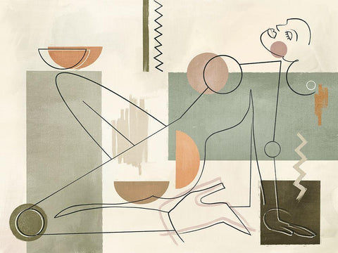 Relever White Modern Wood Framed Art Print with Double Matting by Urban Road