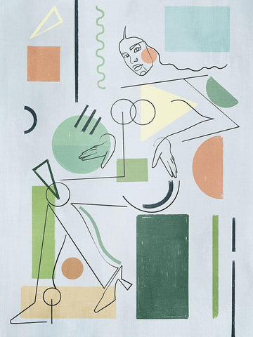 La Dame Black Ornate Wood Framed Art Print with Double Matting by Urban Road