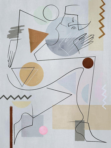 Rested White Modern Wood Framed Art Print with Double Matting by Urban Road