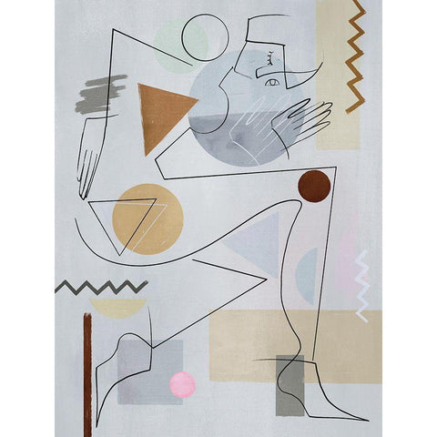 Rested Black Modern Wood Framed Art Print by Urban Road