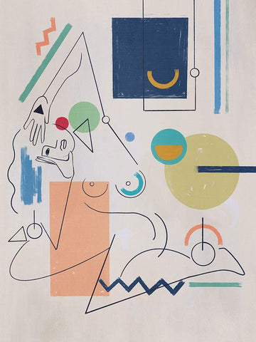 Self Portrait Black Ornate Wood Framed Art Print with Double Matting by Urban Road