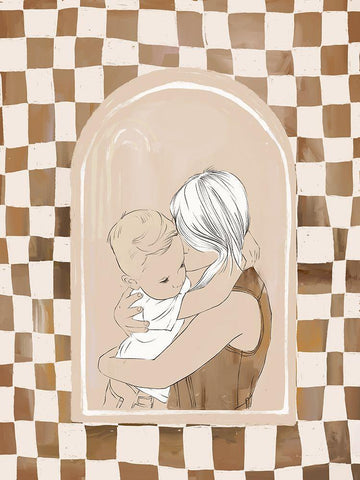 Cherish White Modern Wood Framed Art Print with Double Matting by Urban Road