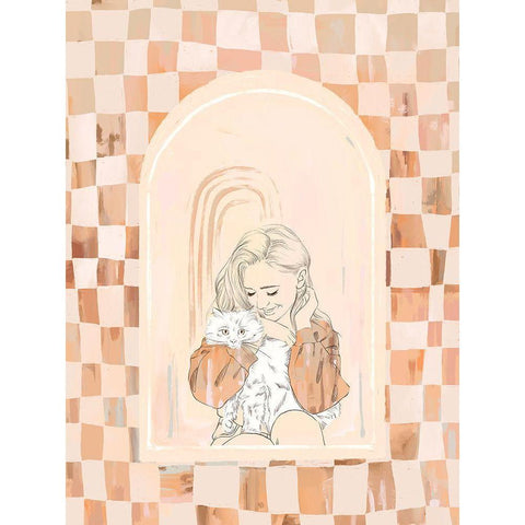 Fluffball White Modern Wood Framed Art Print by Urban Road