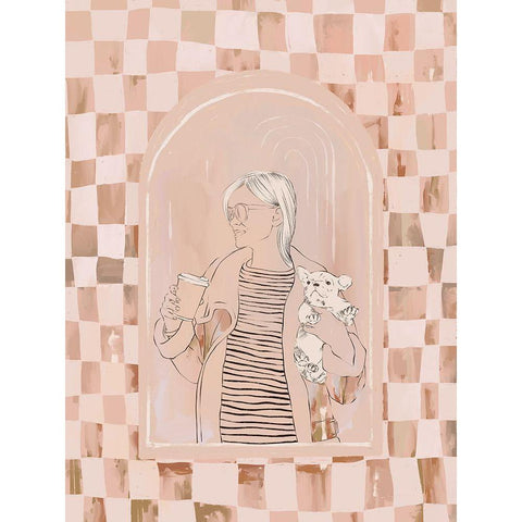 Two Loves White Modern Wood Framed Art Print by Urban Road