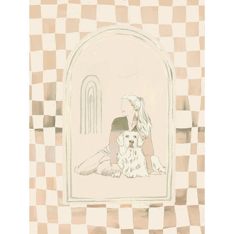 Best Friend Black Modern Wood Framed Art Print with Double Matting by Urban Road