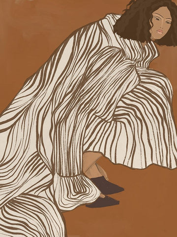 Delilah Divine White Modern Wood Framed Art Print with Double Matting by Urban Road