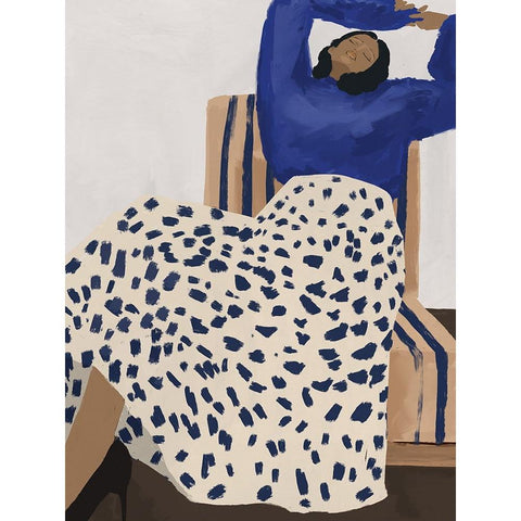 Delilah Daydreaming Gold Ornate Wood Framed Art Print with Double Matting by Urban Road