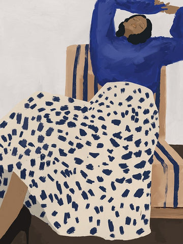 Delilah Daydreaming Black Ornate Wood Framed Art Print with Double Matting by Urban Road