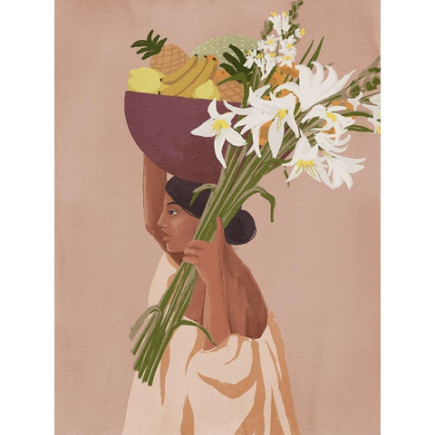 Mercado del sol White Modern Wood Framed Art Print by Urban Road