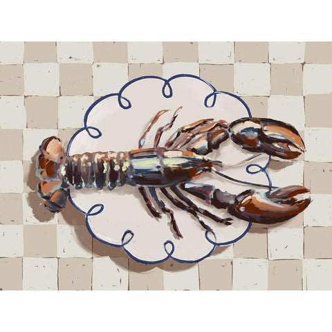 Alfresco Dinner Red Gold Ornate Wood Framed Art Print with Double Matting by Urban Road