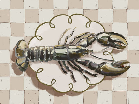 Alfresco Dinner Neutral White Modern Wood Framed Art Print with Double Matting by Urban Road