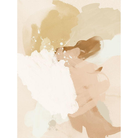 Neutral Flows II White Modern Wood Framed Art Print by Urban Road