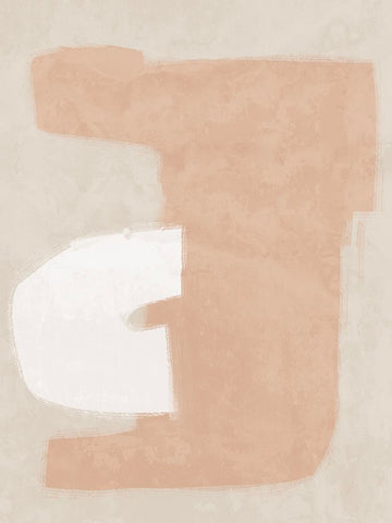 Composed Neutral White Modern Wood Framed Art Print with Double Matting by Urban Road