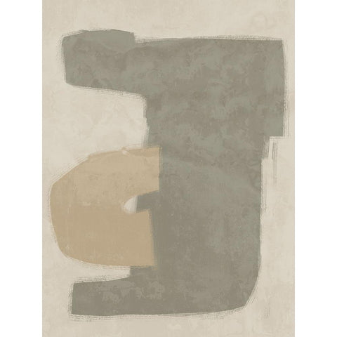 Composed Khaki White Modern Wood Framed Art Print by Urban Road