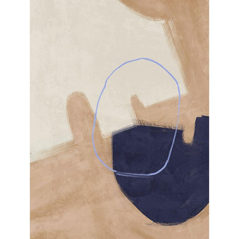 Nonchalant Navy Black Modern Wood Framed Art Print with Double Matting by Urban Road