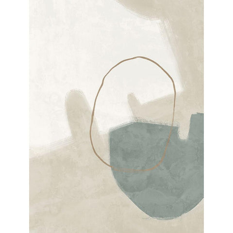 Nonchalant Teal Black Modern Wood Framed Art Print by Urban Road