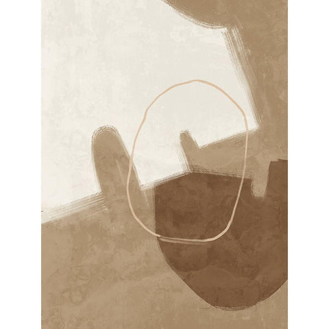 Nonchalant Brown Gold Ornate Wood Framed Art Print with Double Matting by Urban Road