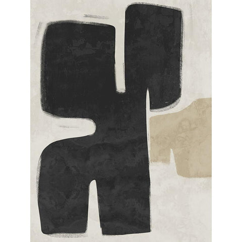 Poised Black White Modern Wood Framed Art Print by Urban Road