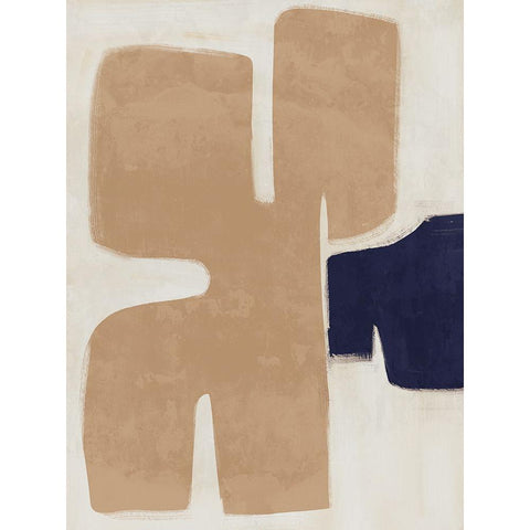 Poised Warm Beige Gold Ornate Wood Framed Art Print with Double Matting by Urban Road