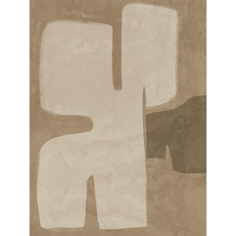 Poised Brown Gold Ornate Wood Framed Art Print with Double Matting by Urban Road