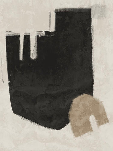 Blase Black White Modern Wood Framed Art Print with Double Matting by Urban Road