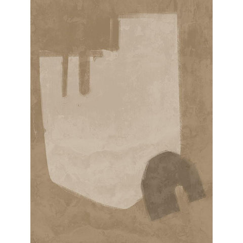 Blase Brown White Modern Wood Framed Art Print by Urban Road