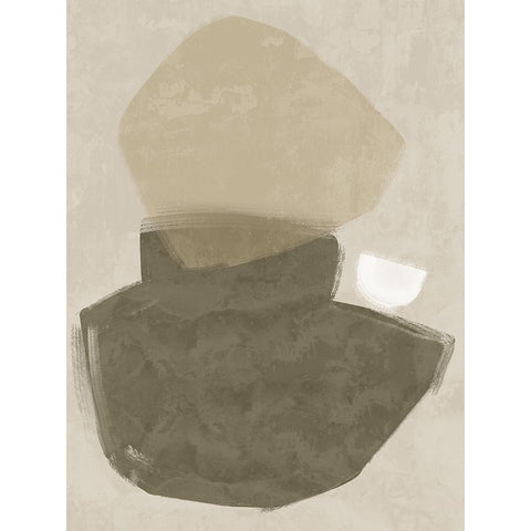 Balanced Khaki Green Black Modern Wood Framed Art Print by Urban Road