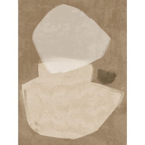 Balanced Brown White Modern Wood Framed Art Print by Urban Road