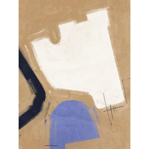 Open-Minded Light Brown White Modern Wood Framed Art Print by Urban Road