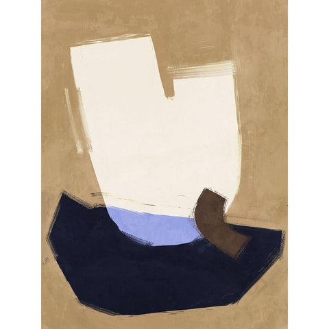 Laid-Back Navy Black Modern Wood Framed Art Print by Urban Road