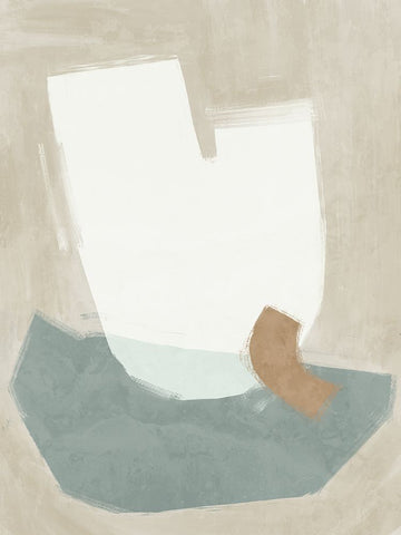 Laid-Back Light Sage White Modern Wood Framed Art Print with Double Matting by Urban Road