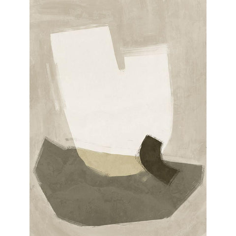 Laid-Back Khaki Green Black Modern Wood Framed Art Print by Urban Road