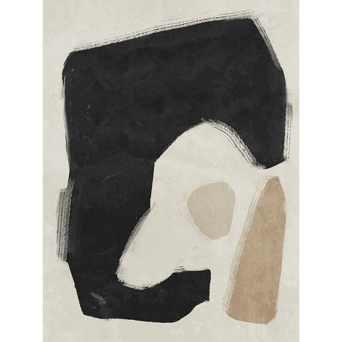 Easy Does It Black White Modern Wood Framed Art Print by Urban Road