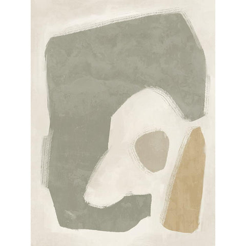 Easy Does It Sage Green Black Modern Wood Framed Art Print with Double Matting by Urban Road