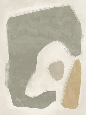 Easy Does It Sage Green Black Ornate Wood Framed Art Print with Double Matting by Urban Road