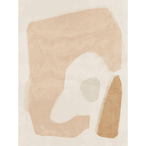 Easy Does It Neutral White Modern Wood Framed Art Print by Urban Road