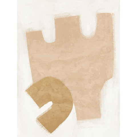 Amity Neutral Black Modern Wood Framed Art Print by Urban Road