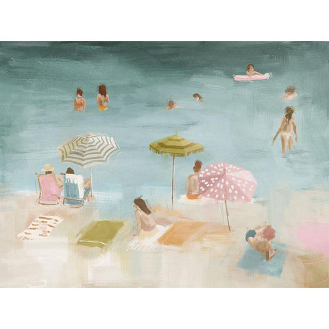 Vacation Mood White Modern Wood Framed Art Print by Urban Road