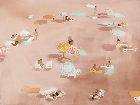 Under The Sun Warm Brown White Modern Wood Framed Art Print with Double Matting by Urban Road